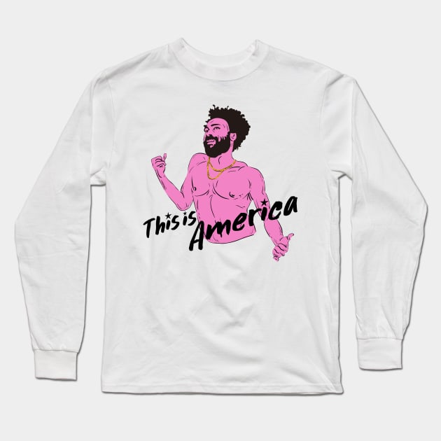 Childish Gambino -This is America Retro hiphop Long Sleeve T-Shirt by daizzy